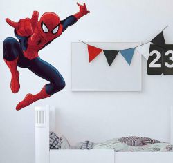 Spiderman Naklejki Winylowe na Ścianę Dekoracja 134 cm.