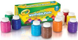 Farby Farbki Crayola 10 Kolorów Zmywalne dla Dzieci 10x59ml