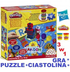 PLAY DOH 3w1 Ciastolina Puzzle Gra Hasbro