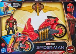 Figurka Spiderman 15 cm Motocykl Jet Web Cycle Plecak ze Skrzydłami