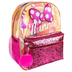 Brokatowy Plecak Szkolny Myszka Minnie Mouse Plecaczek dla Dziecka