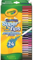 Crayola SuperTips Multi-Colour Zmywalne pisaki z kolorowymi końcówkami 24 szt