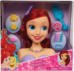 Ariel Głowa do czesania stylizacji DISNEY Princess Arielka