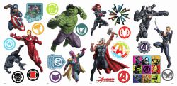 Marvel Avengers Naklejki Winylowe na Ścianę Dekoracja Hulk Thor Iron Man
