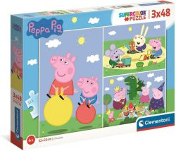 Puzzle Świnka Peppa Pig 3x48 el.
