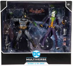 Duże Figurki Zestaw Figurka Batman vs Joker Arkham DC Multiverse 20 cm.
