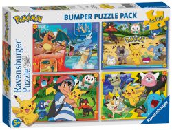 Puzzle Pokemon Zestaw 4 x 100 el. 36x26 cm.