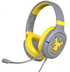Pokemon Pikachu Słuchawki Gamingowe Nauszne Przewodowe z Mikrofonem dla Dzieci