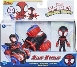 Figurka Miles Morales Spider Pojazd Techno Racer Pojazd Spidey And His Amazing Friends