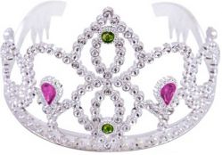 Srebrna Tiara Korona Księżniczki Disneya Biżuteria dla Dzieci 12x8 cm