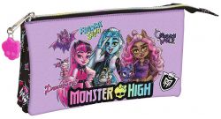 Piórnik 3 Przegrody Monster High Saszetka